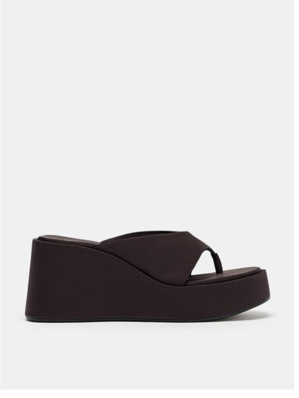 NWT BLACK SATIN FINISH PLATFORM SANDALS